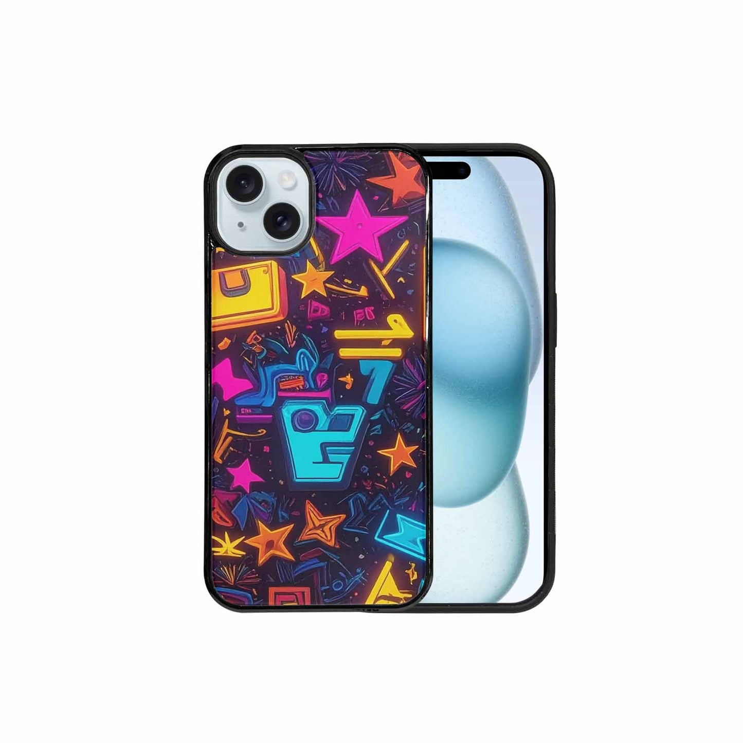 iPhone 15 Plus Case — 80s Retro Motif 80s Retro Motifs, Original Design Phone Case
