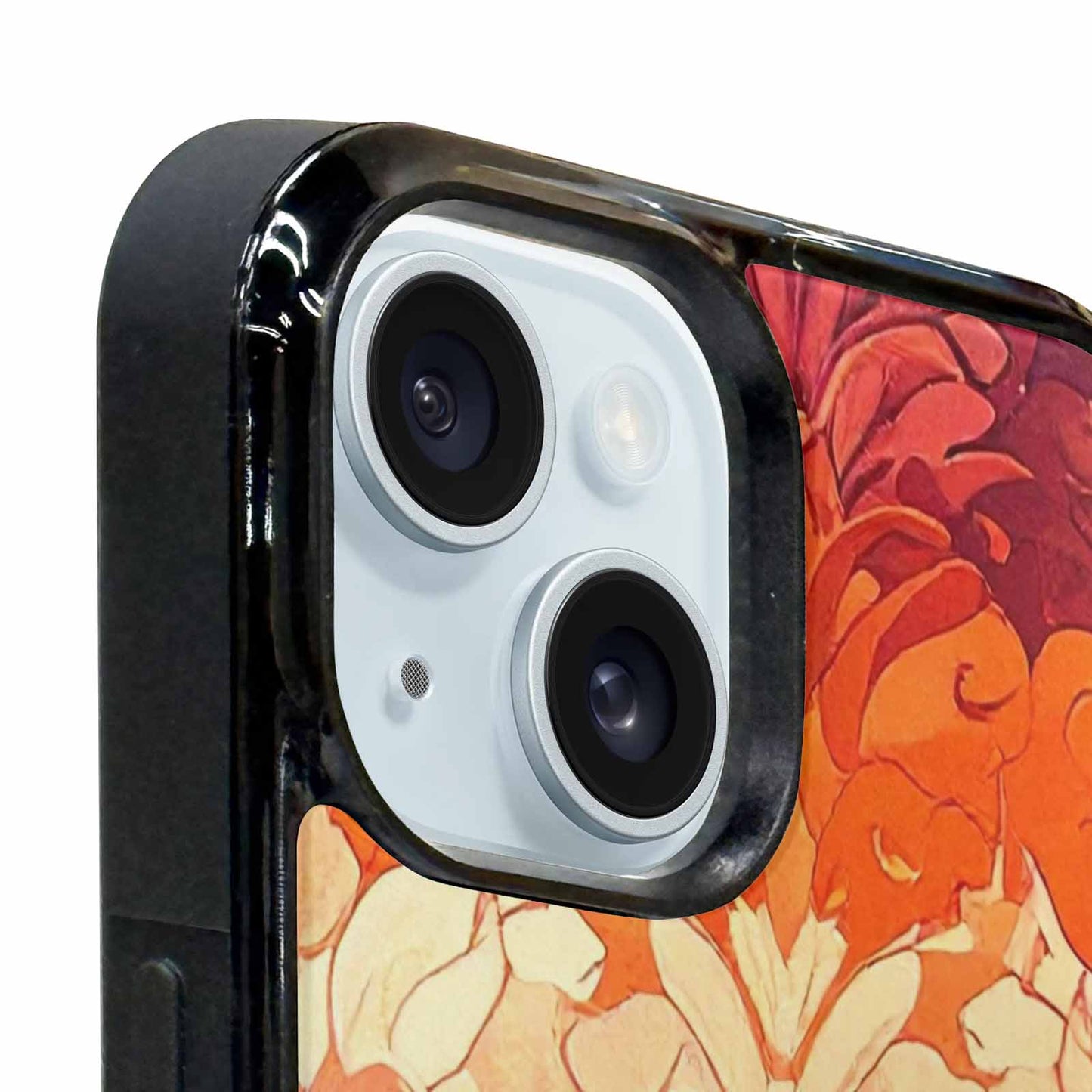 iPhone 15 Plus Case — Lesbian Flag Color Theme Small Rainbow, Unique Phone Case Design