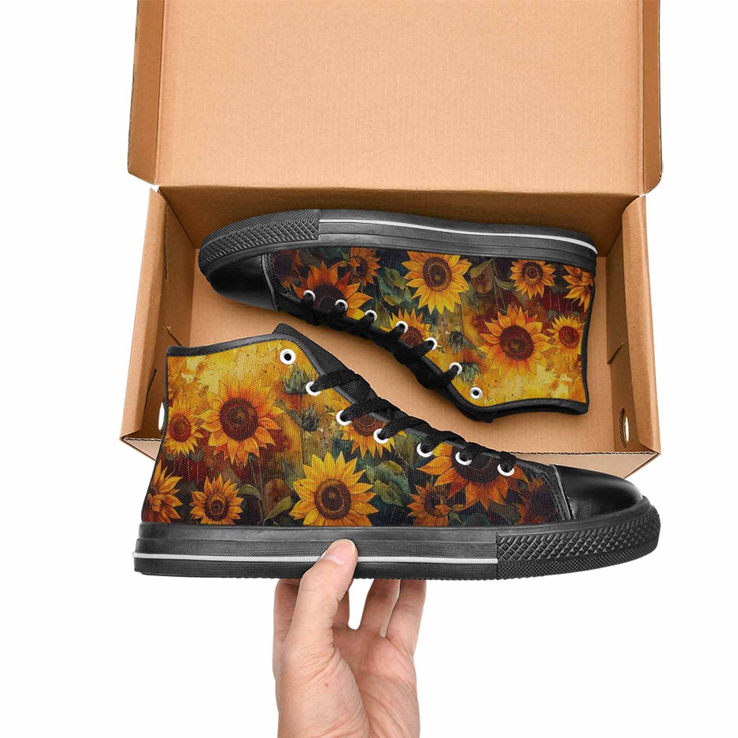 MEN'S Blend Melt Them High Top Canvas Vibrant Chaos Custom Sneakers