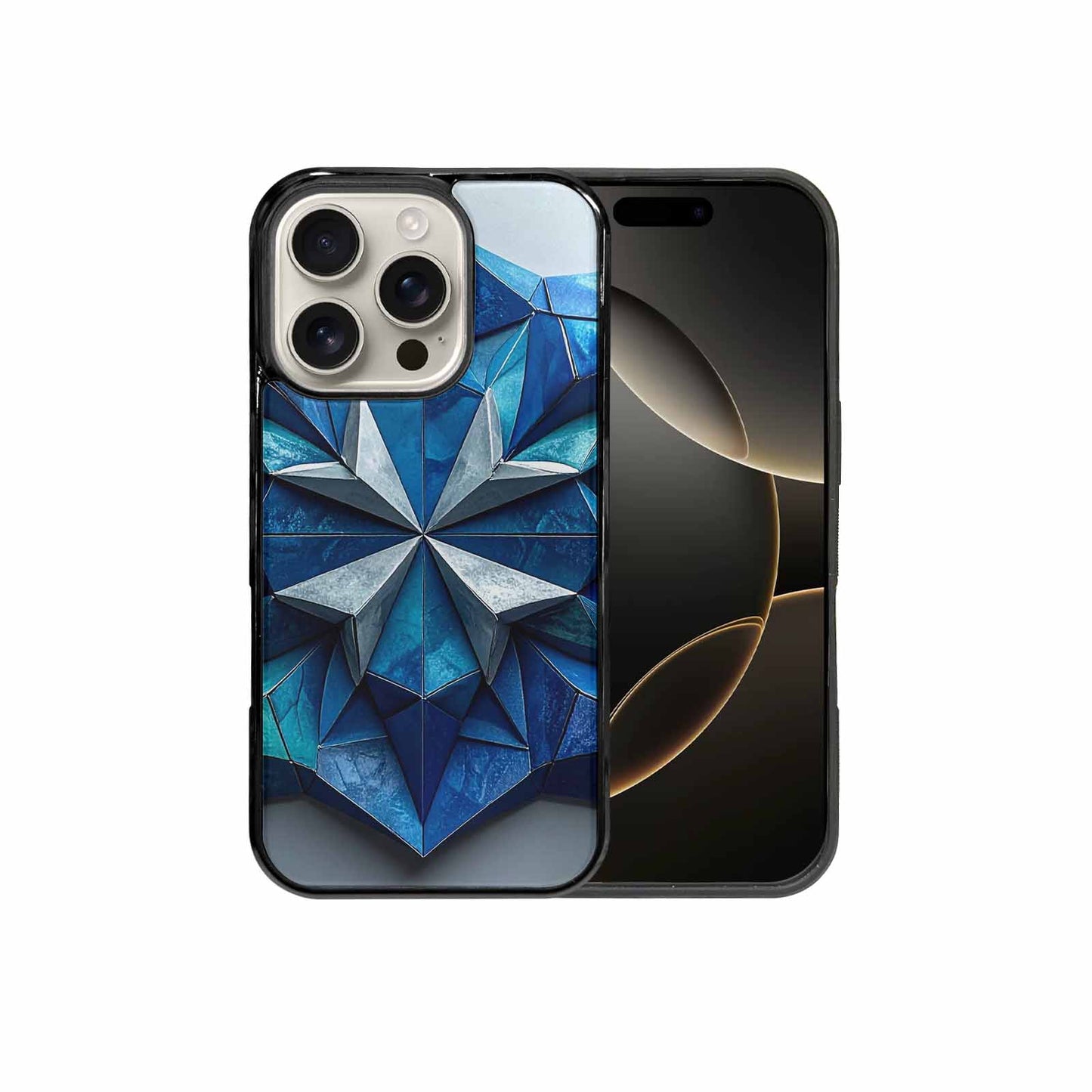 iPhone 16 Pro Case — Geometric Origami Art Pattern Personalized Phone, Custom Art Phone Cover