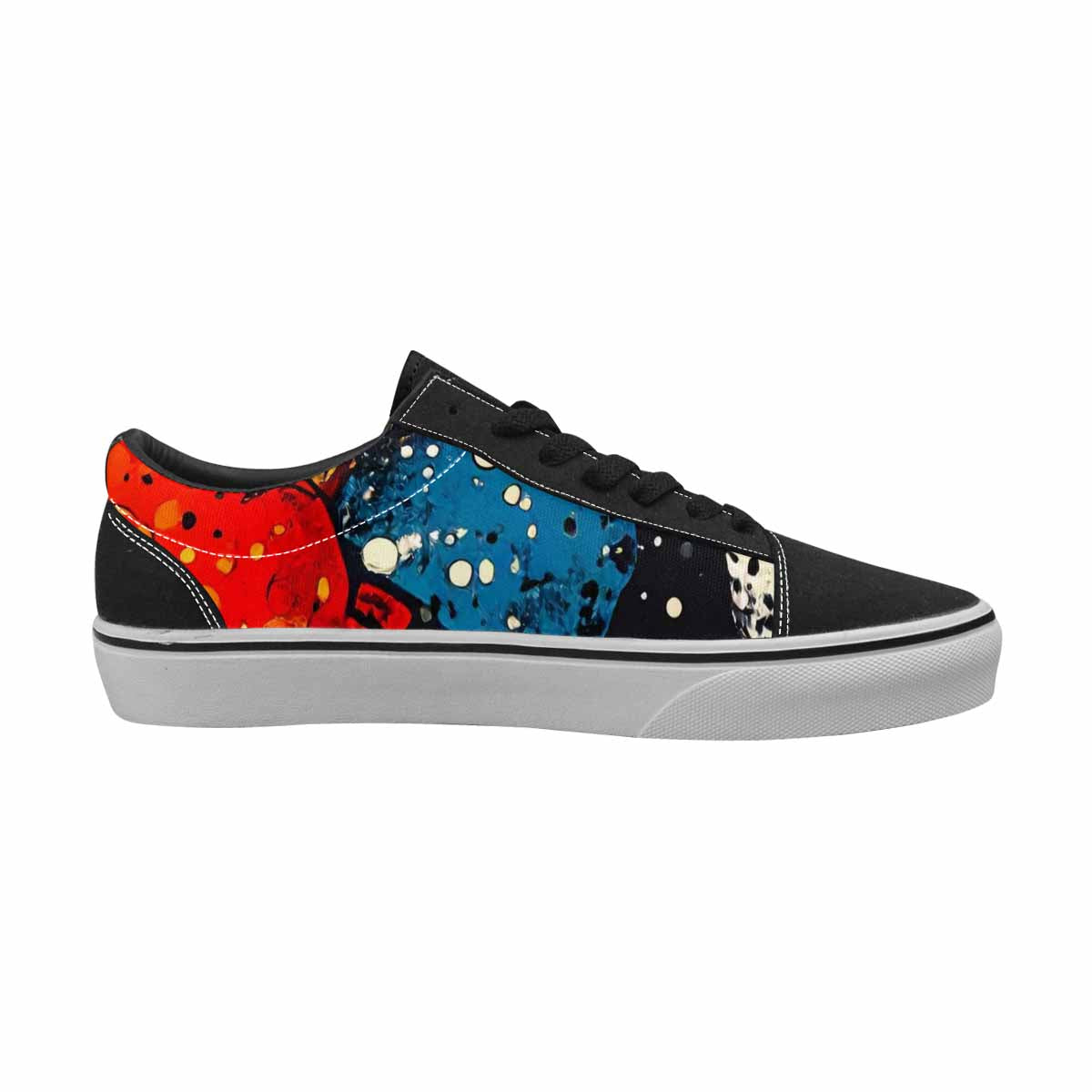 WOMEN'S Comic Book Halftone Canvas Lace-Up Wallpaper Art Custom Sneakers