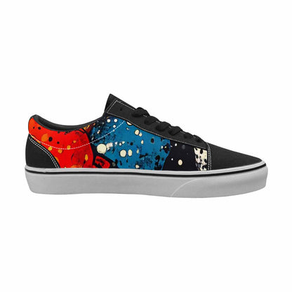 WOMEN'S Comic Book Halftone Canvas Lace-Up Wallpaper Art Custom Sneakers