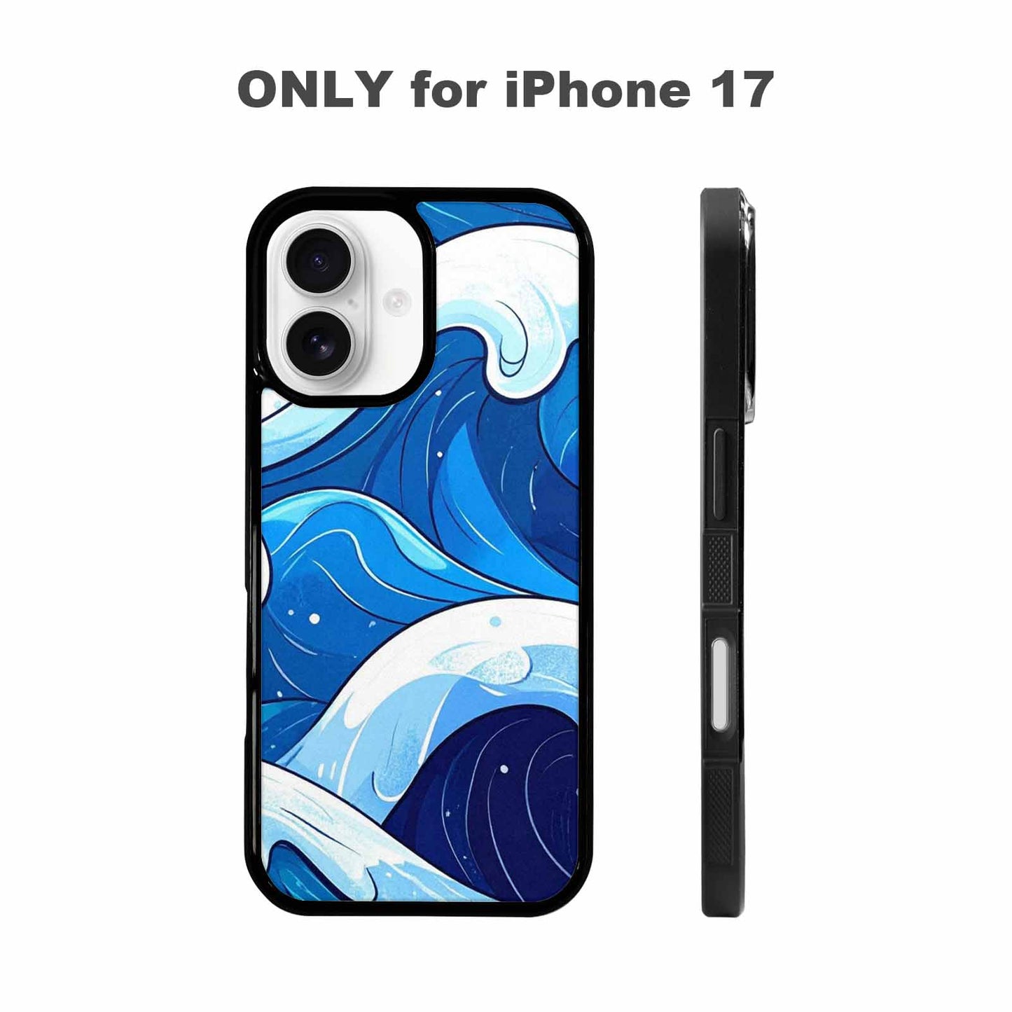 iPhone 17 Case — Glossy Winter Wave Cartoon Cute, Personalized Phone Case