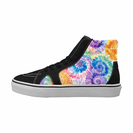 MEN'S Tie Dye Swirl High Top Canvas Grunge Shoes