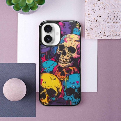 iPhone 16 Case — 1000s Of Skulls Digital Camo Drip, Custom Made Phone Cover
