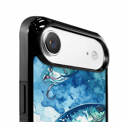 iPhone 17 Air Case — Fishing Lure And Hook Pattern Watercolor, Personalized Phone Case