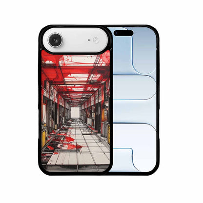 iPhone 17 Air Case — Liminal Space Fragment Black Red Galaxy, Custom Printed Phone Case