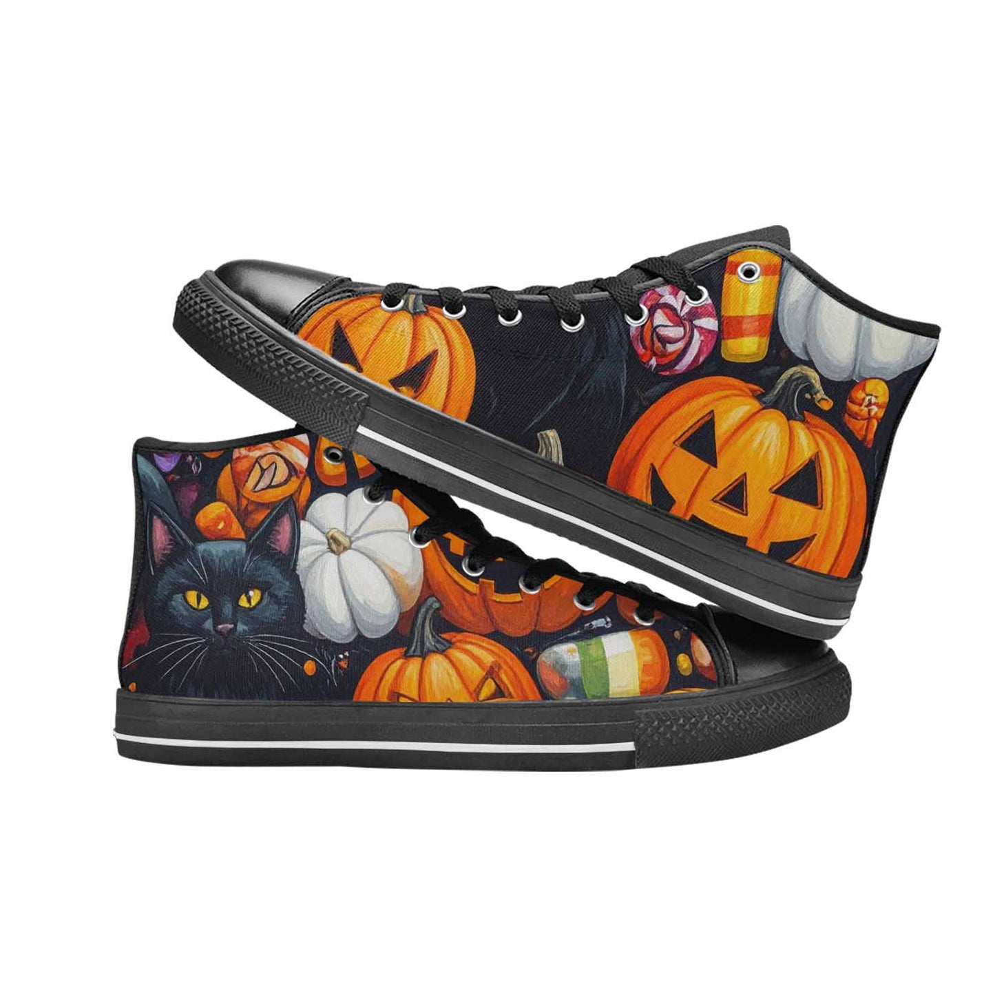 MEN'S Halloween High Top Canvas Cottagecore Sneakers