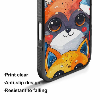 iPhone 17 Case — Watercolor Kawaii Fox Watercolor Abstract, Custom Designed Case Cover