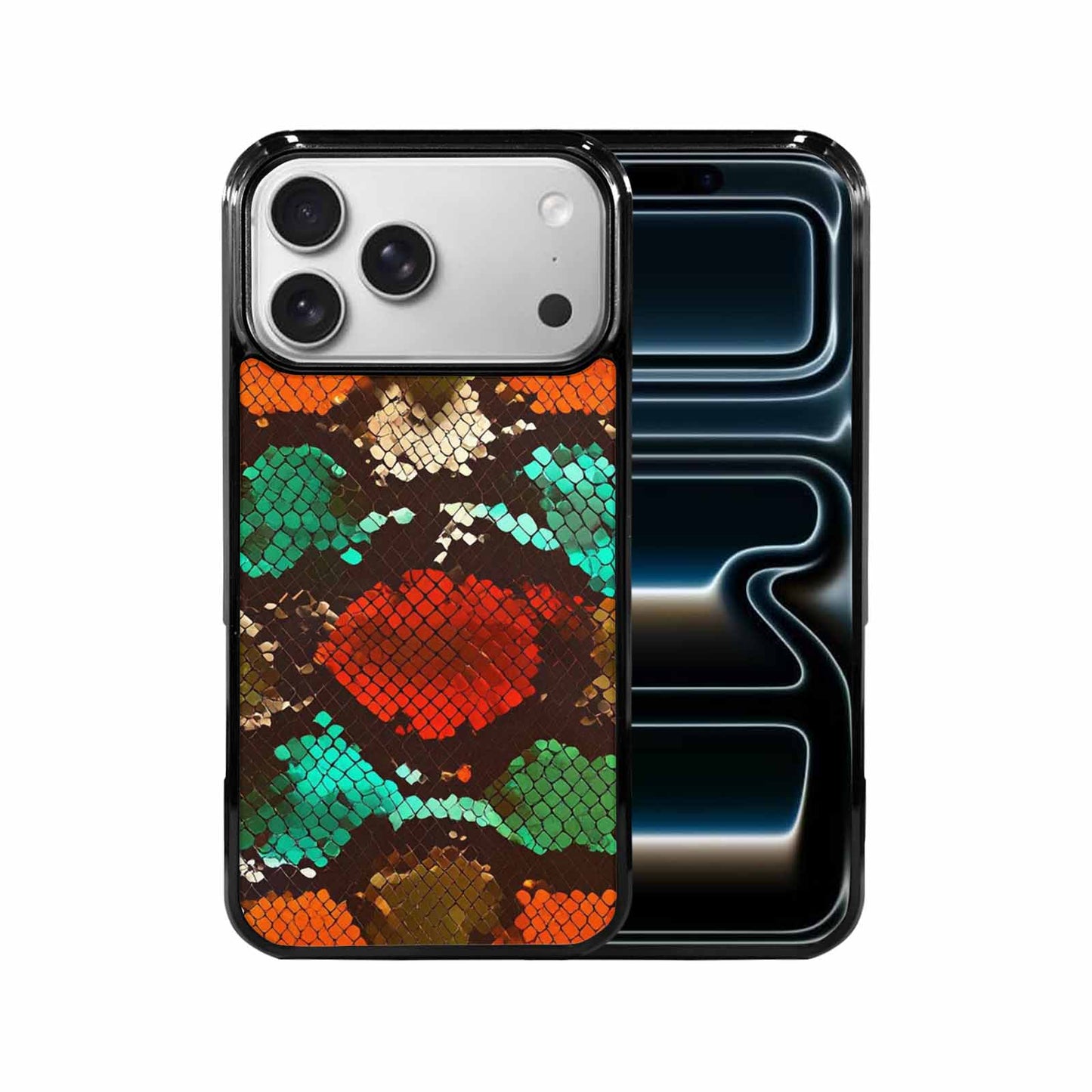iPhone 17 Pro Max Case — Snake Print Dark Seamless Animal Print, Custom Print Case Cover