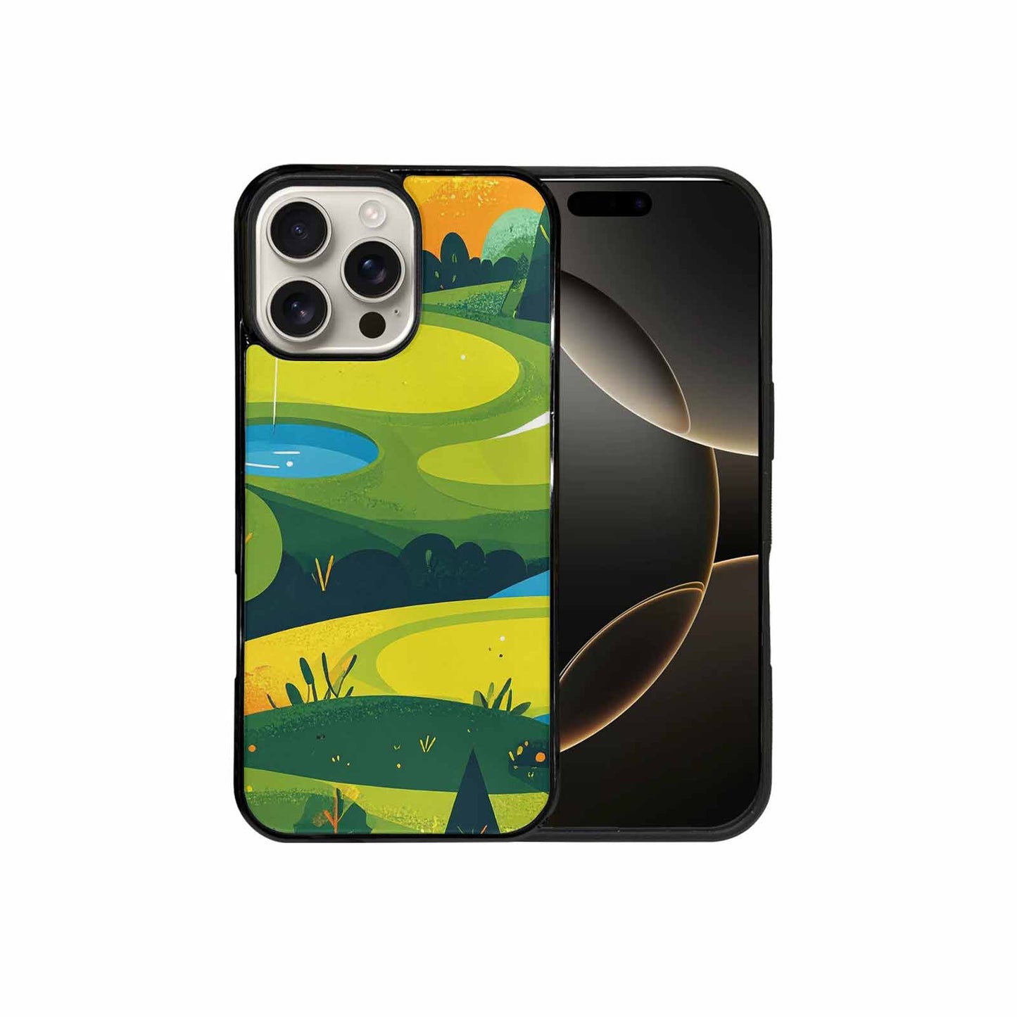iPhone 16 Pro Max Case — Golf Cartoon Art Pattern, Custom Phone Case