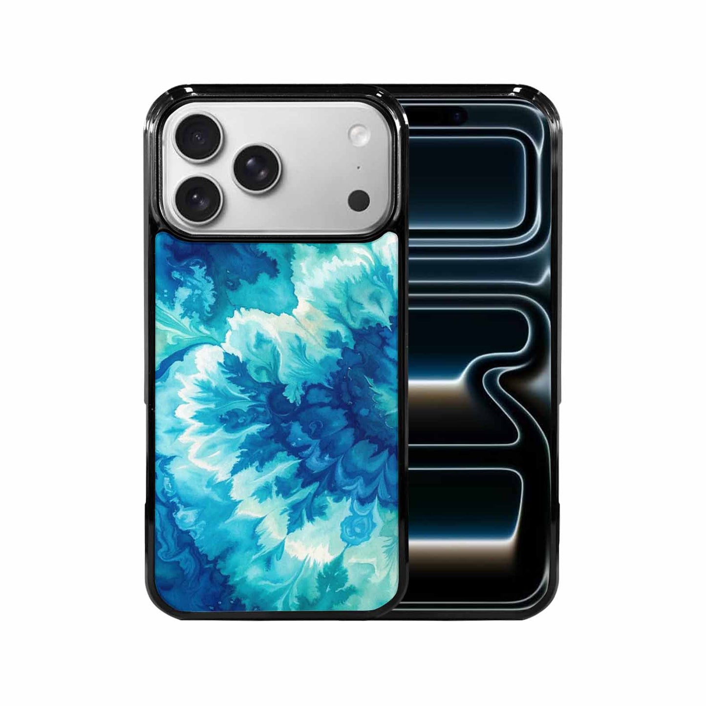 iPhone 17 Pro Max Case — Tie Dye Ocean Blues Tie Dye, Original Design Phone Case