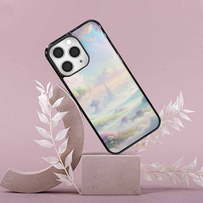 iPhone 15 Pro Max Case — Surrealist Dreamscape Illustration Pattern, Custom Printed Phone Case