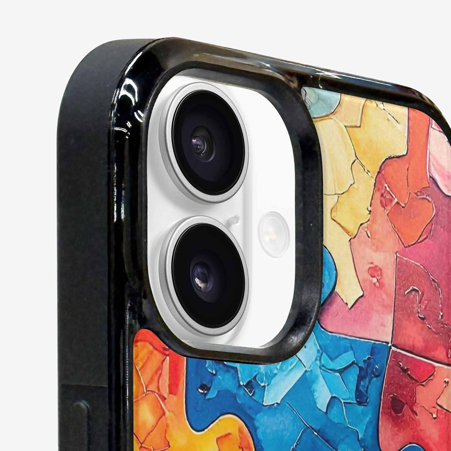 iPhone 16 Case — Autism Puzzle Pieces Puzzle Piece Pattern, Custom Art Phone Cover