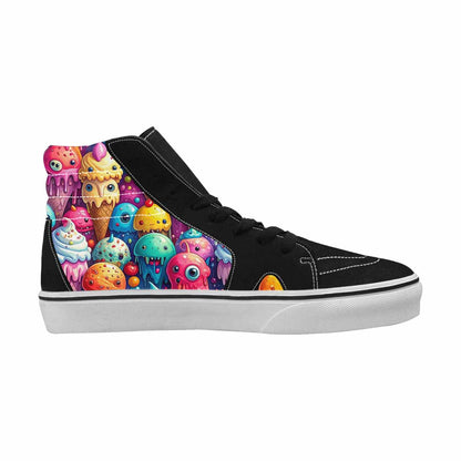 MEN'S Melting Ice Cream Monster High Top Canvas Cottagecore Sneakers