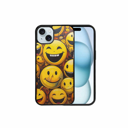 iPhone 15 Plus Case — Melting Moon Smiley Red Splatt Ipd, Custom Made Phone Cover