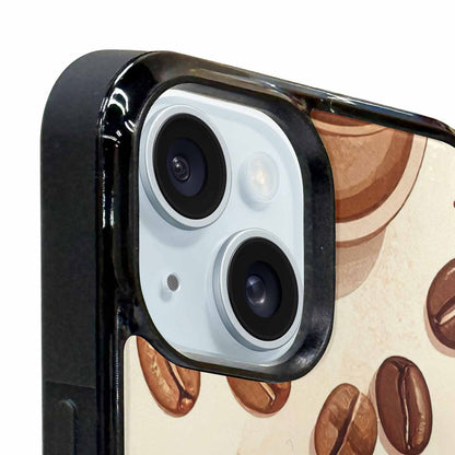 iPhone 15 Plus Case — Coffee Cup And Bean Pattern Seamless, Original Design Phone Case