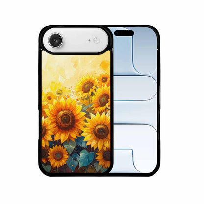 iPhone 17 Air Case — Full Color Vibrant Sunflower Burst Floral, Custom Art Phone Cover