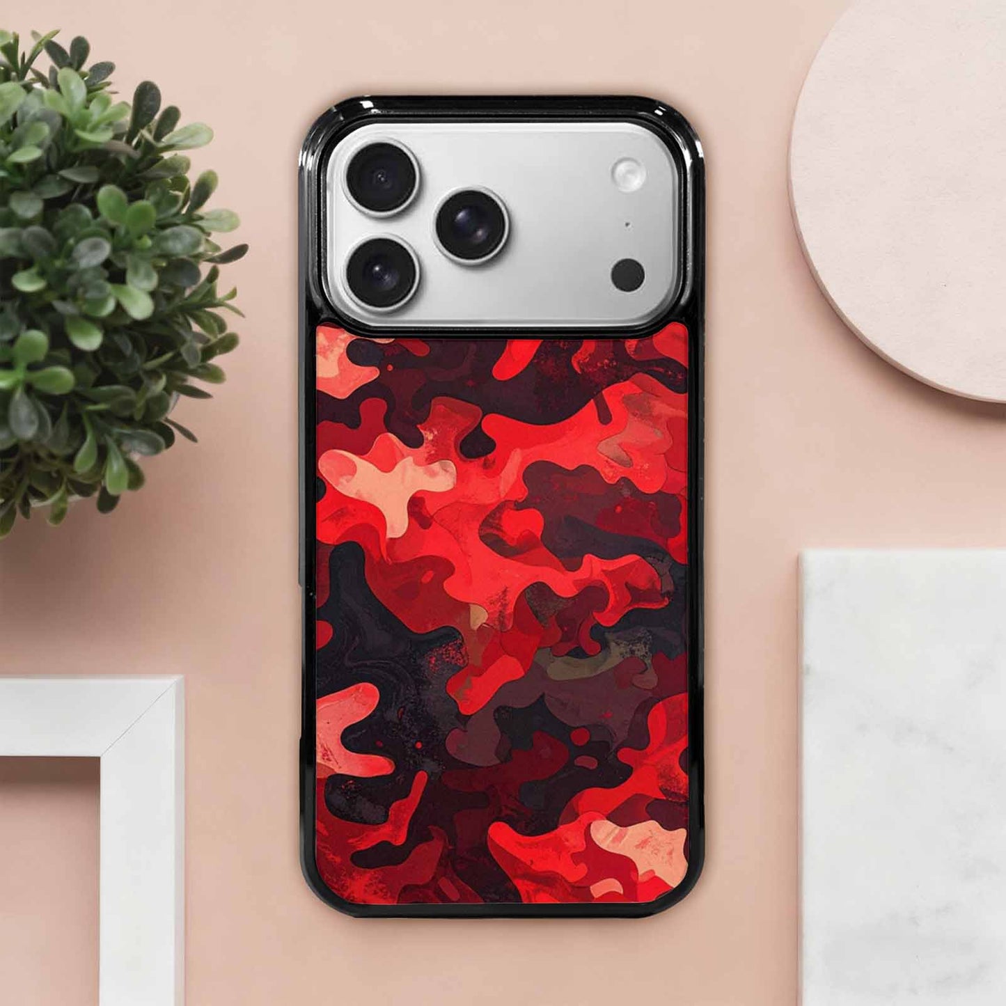 iPhone 17 Pro Max Case — Small Military Camouflage Blotch Camo, Custom Print Case Cover