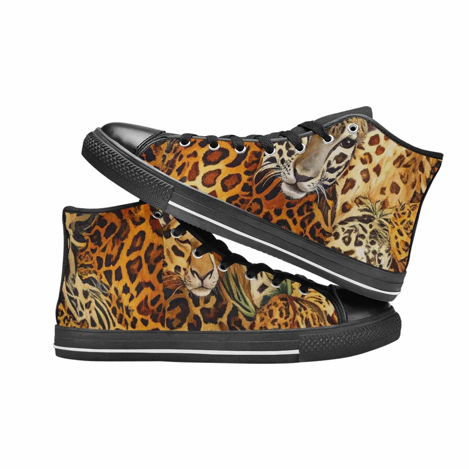 MEN'S Animal Print High Top Canvas Neon Fantasy Custom Sneakers