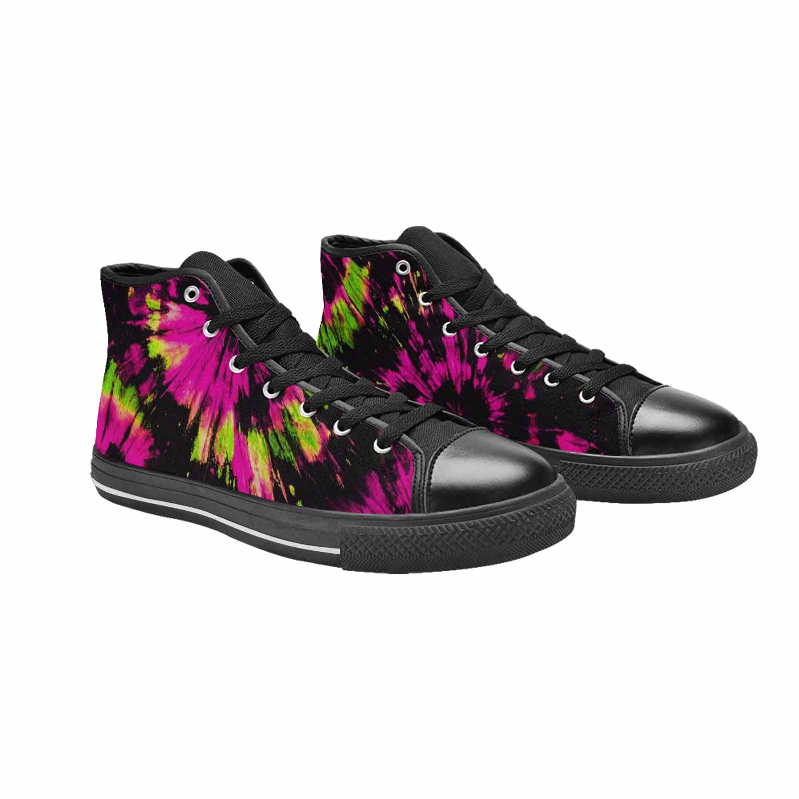 MEN'S Acid Wash Tie Dye Neon High Top Canvas Dreamcore Custom Sneakers