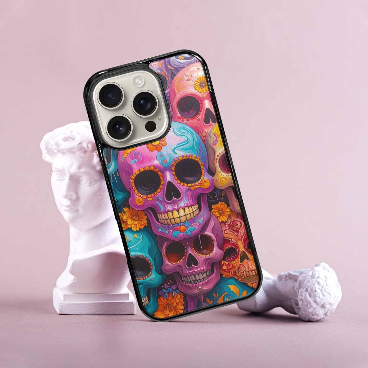 iPhone 16 Pro Case — Sugar Skullsmelting Sugar Skulls, Unique Phone Case Design