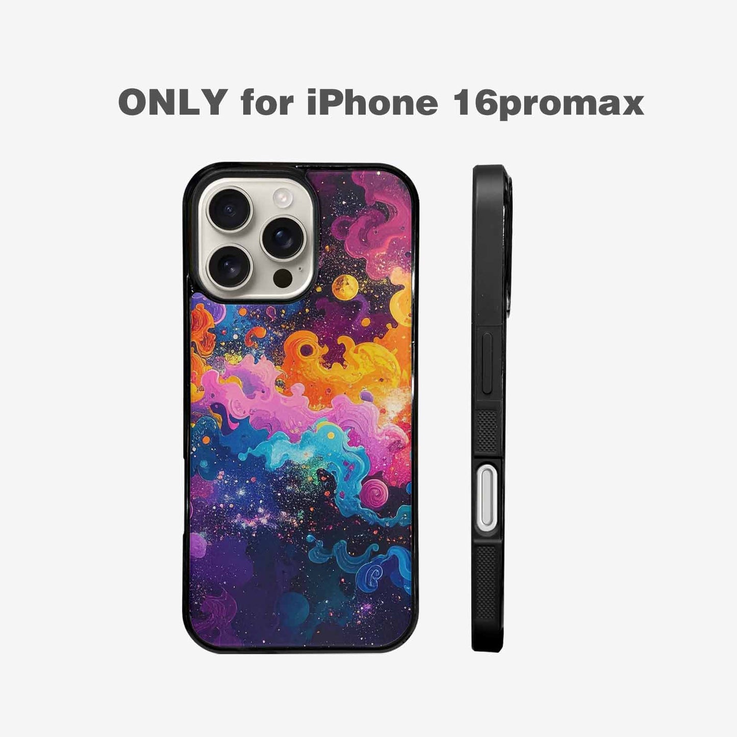 iPhone 16 Pro Max Case — Cosmic Creature And Object Mashup Pattern, Custom Print Case Cover
