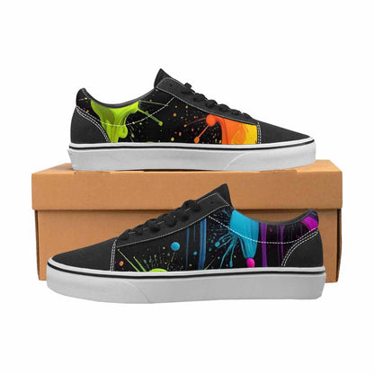 MEN'S Paint Splatter Canvas Lace-Up Neon Fantasy Sneakers