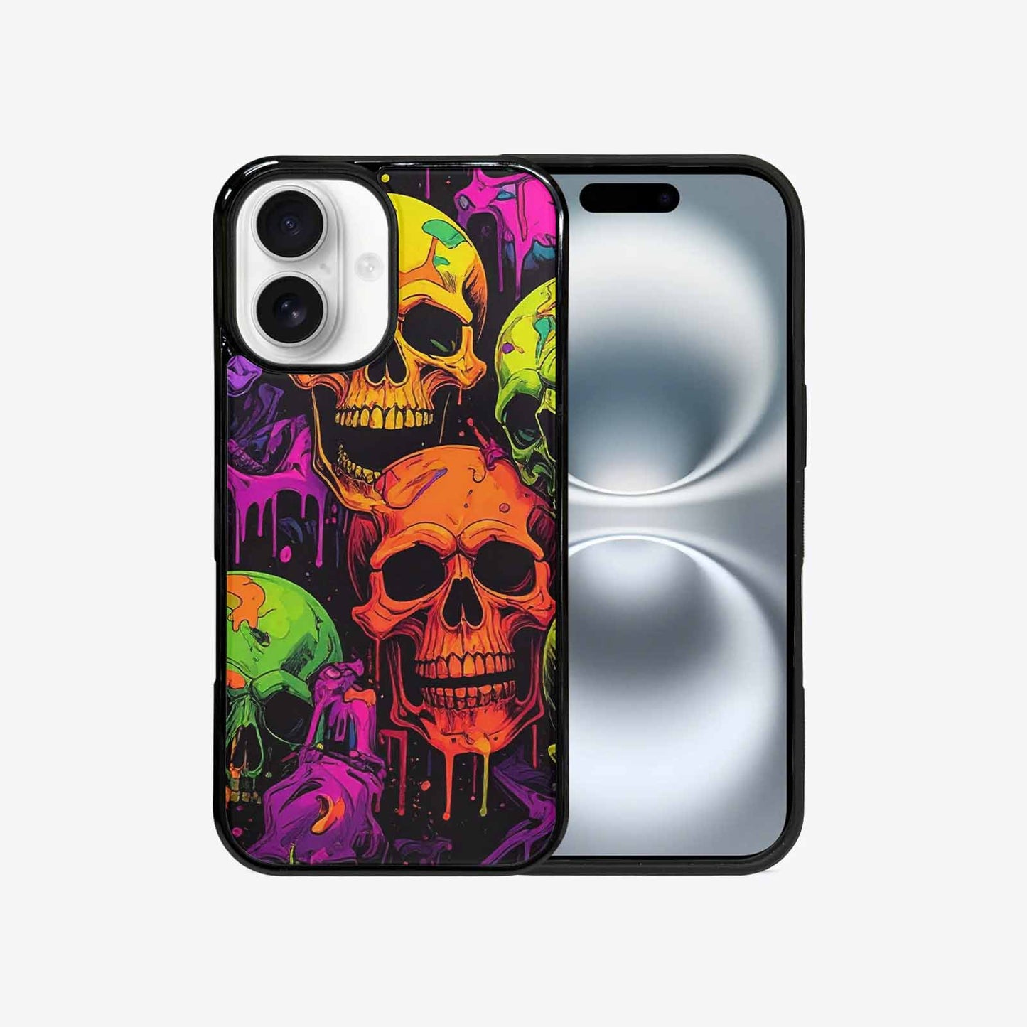 iPhone 16 Case — Vibrant Camo 1000\'s Of Skeletons Neon, Original Design Phone Case