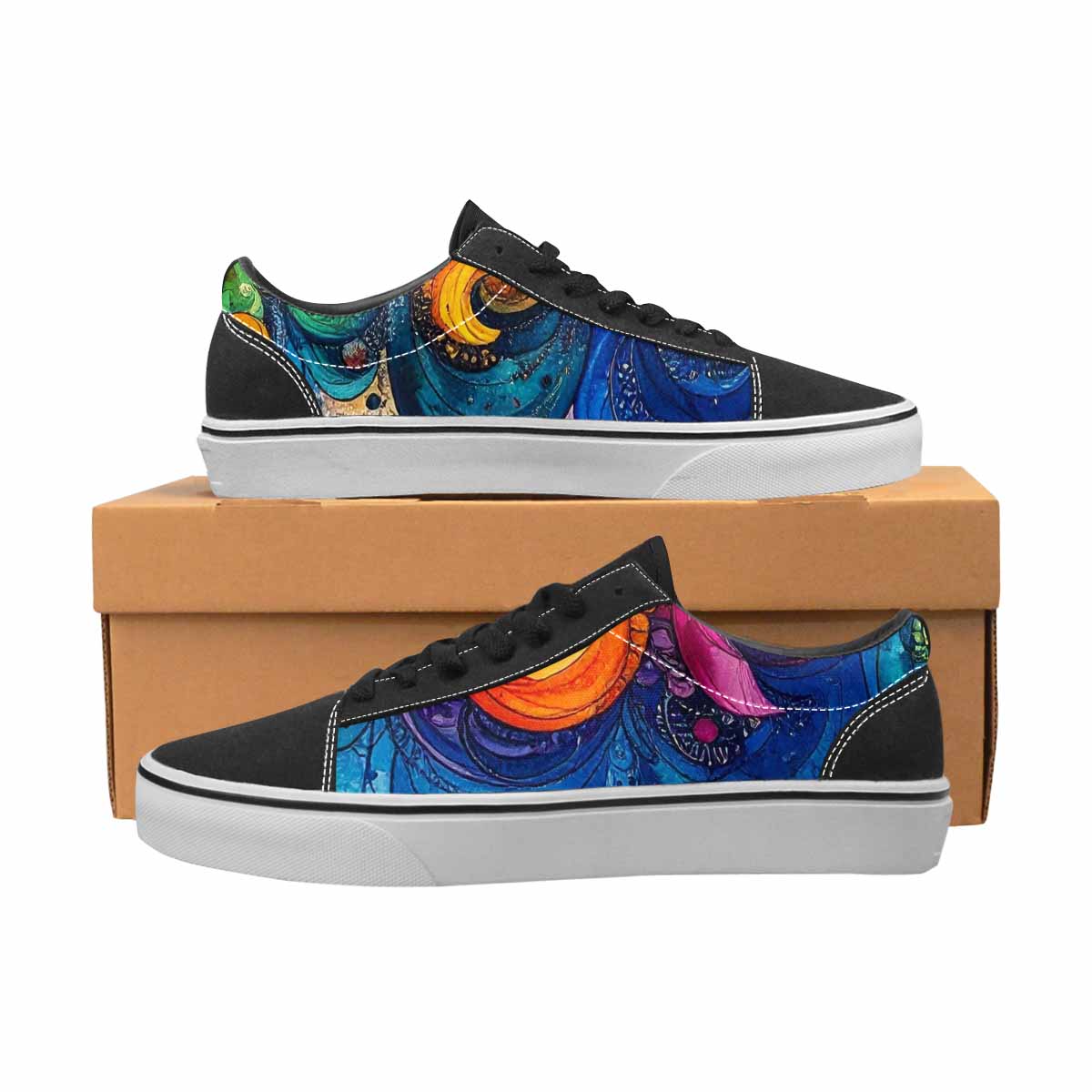 WOMEN'S Tie Lace-Up Canvas Dark Academia Sneakers