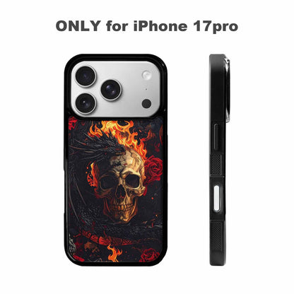 iPhone 17 Pro Case — Skull Dark Art Gothic Print Gothic, Custom Designed Case Cover