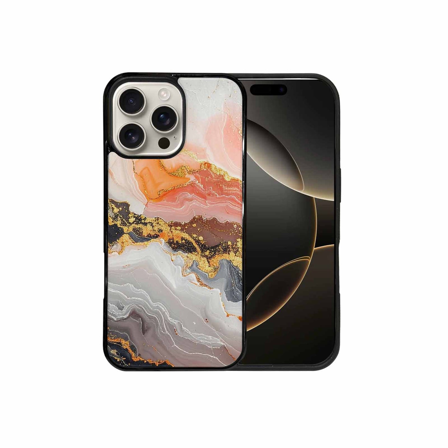 iPhone 16 Pro Max Case — Marble Vein Marble Veins Pattern Hundreds, Custom Printed Phone Case