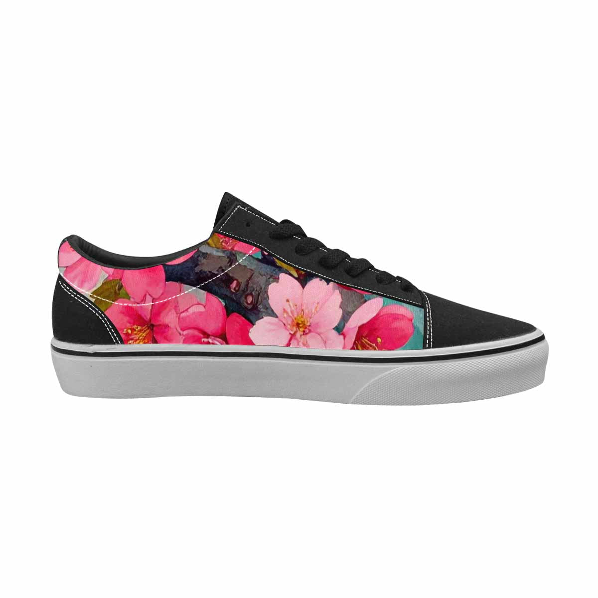 WOMEN'S Cherry Blossom Canvas Made To Order Cottagecore All Over Print Shoes
