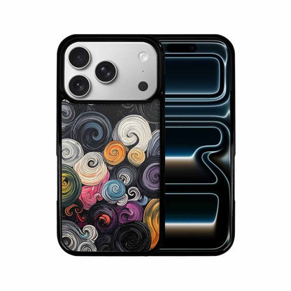 iPhone 17 Pro Case — Tie Dye Swirls Black White Tie, Custom Designed Case Cover