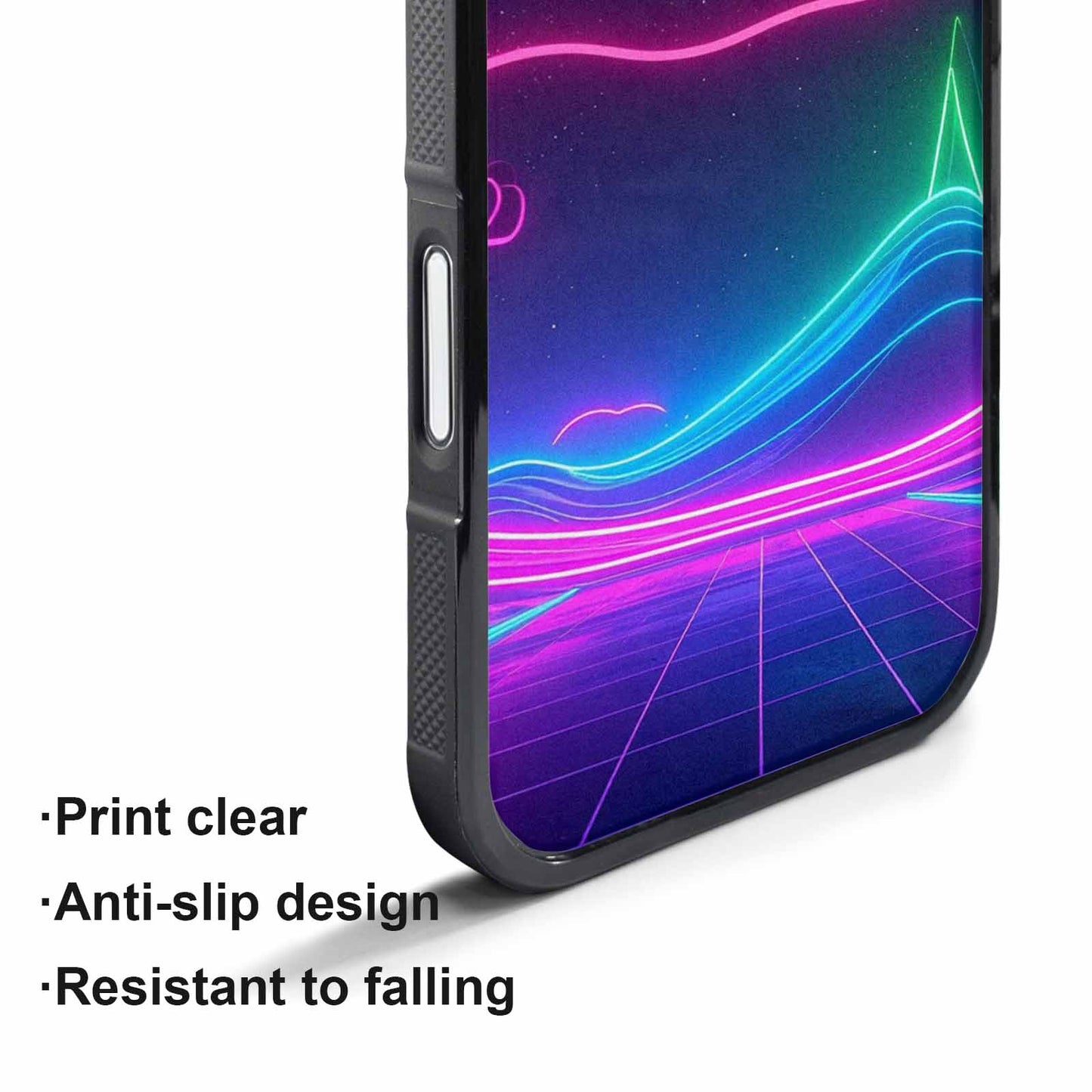 iPhone 17 Pro Max Case — Neon Cartoon Art Pattern Retro Vintage, Original Design Phone Case