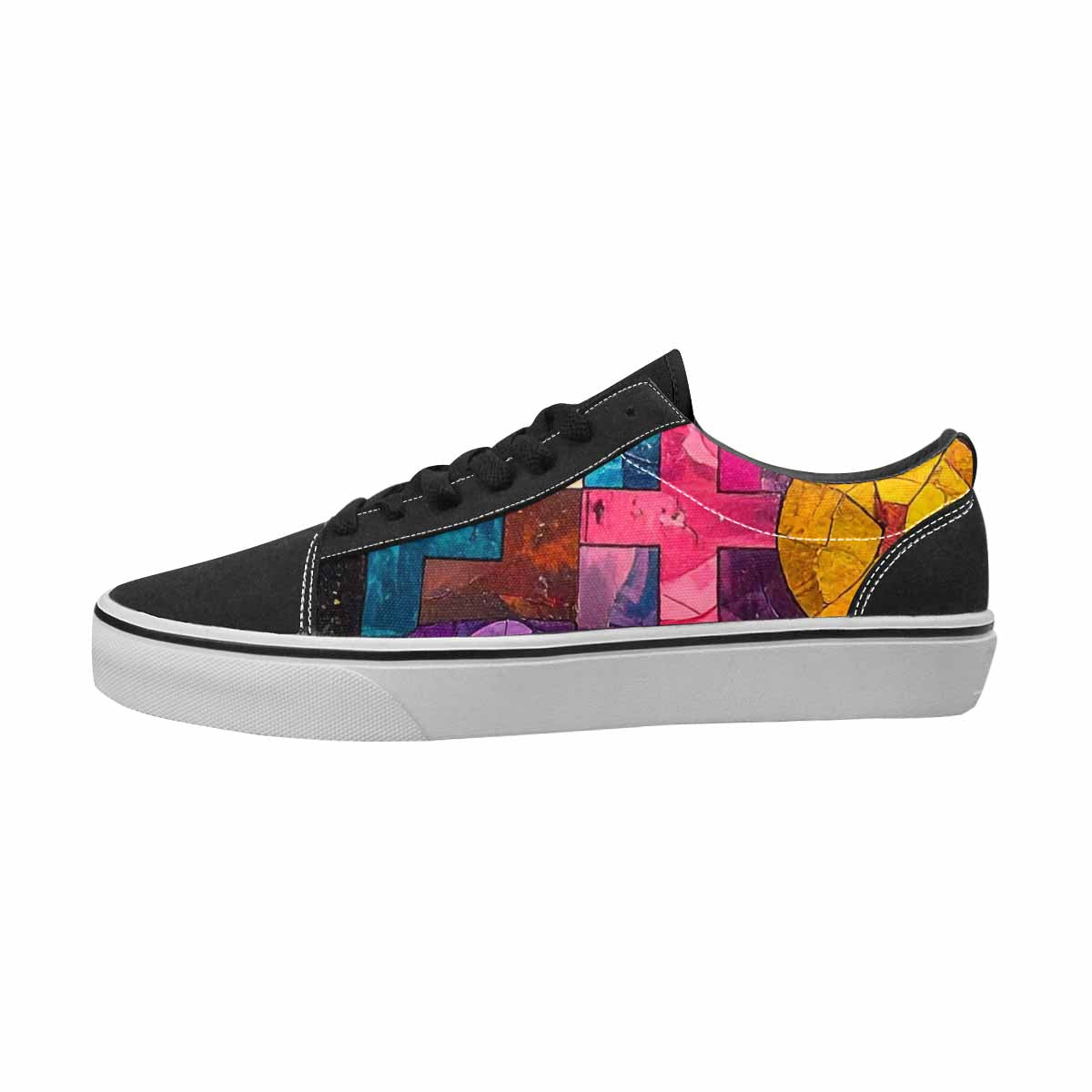 WOMEN'S Jesus Canvas Streetwear Vibrant Chaos Customized Sneakers