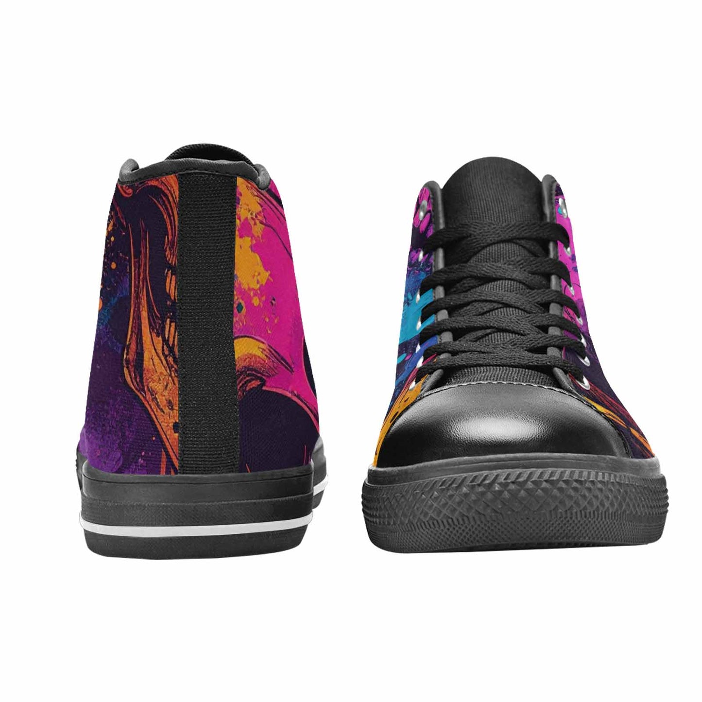 MEN'S Skulls Splatter Comic High Top Canvas Y2K Sneakers
