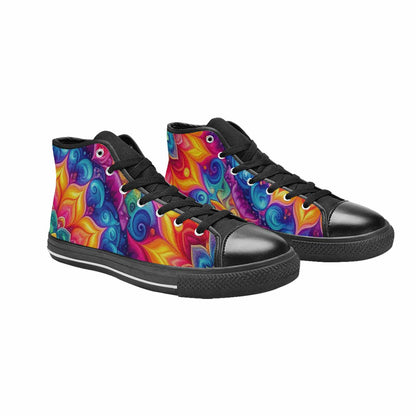 MEN'S Tie Dye Mandala High Top Canvas Grunge Shoes