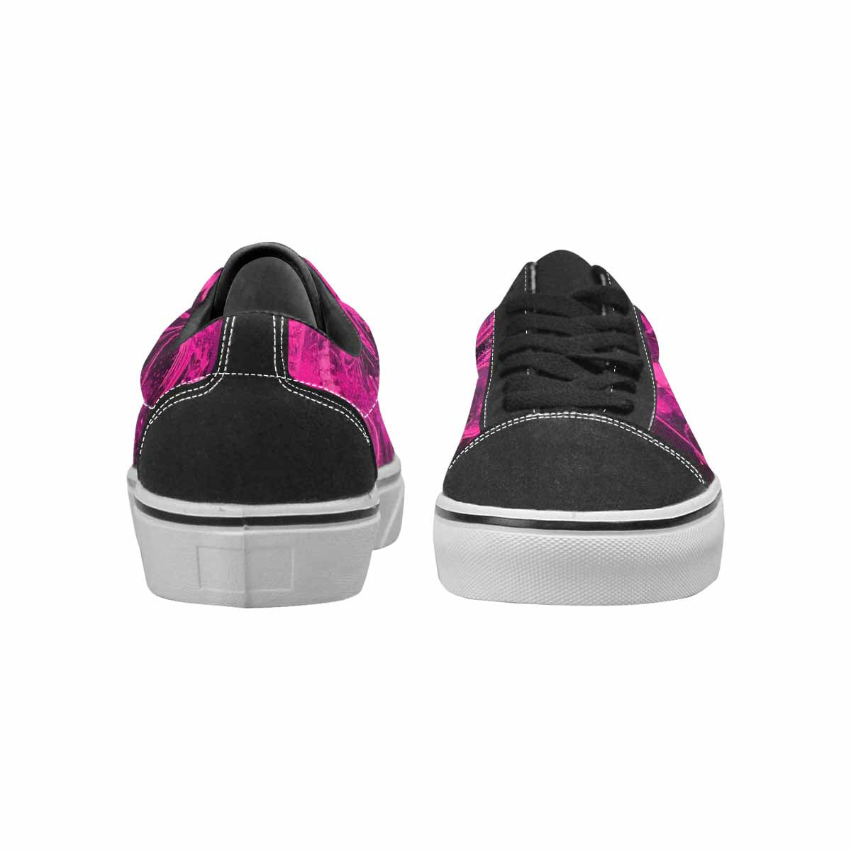 WOMEN'S Skeletons  Neon Pink Lace-Up Canvas Neon Fantasy Custom Shoes