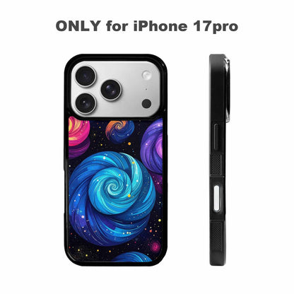iPhone 17 Pro Case — Rose Galaxy Art Seamless Pattern Galaxy, Custom Art Phone Cover