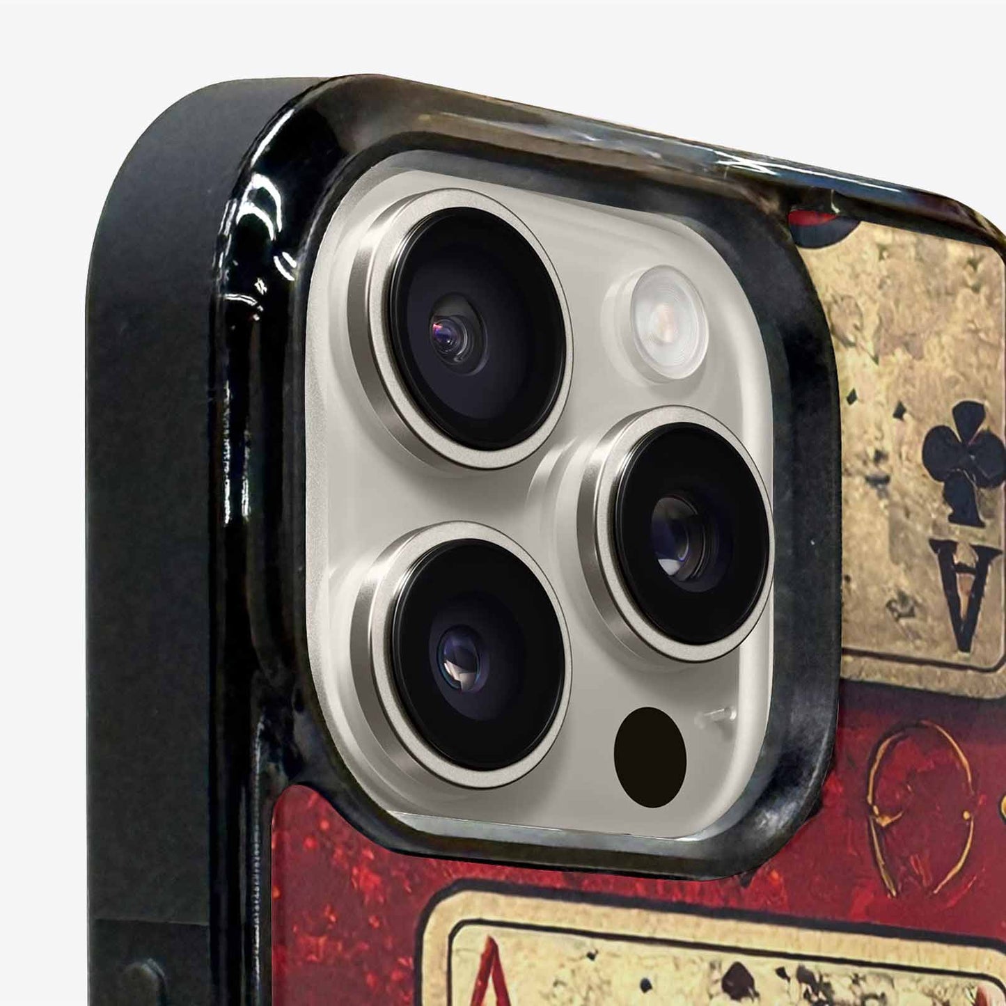 iPhone 16 Pro Max Case — Playing Card Suits Pattern Poker Chips, Custom Made Phone Cover