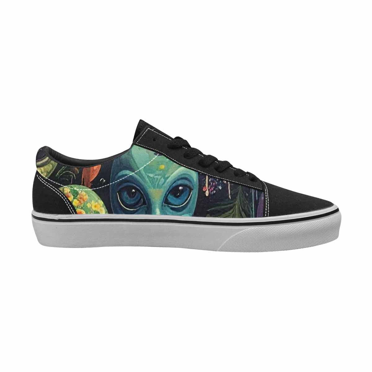 WOMEN'S Aliens Lace-Up Canvas Dark Academia Sneakers