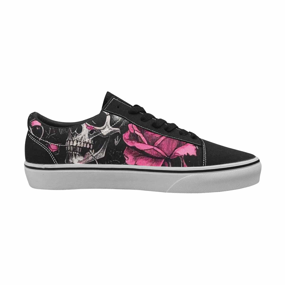 WOMEN'S Skull Roses Lace-Up Canvas Aesthetic Custom Shoes