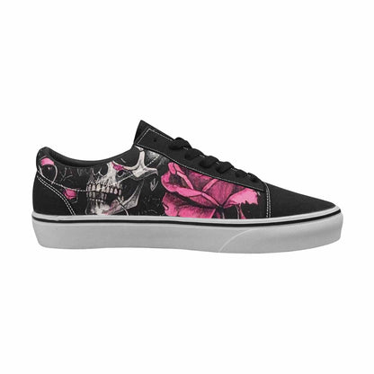 WOMEN'S Skull Roses Lace-Up Canvas Aesthetic Custom Shoes