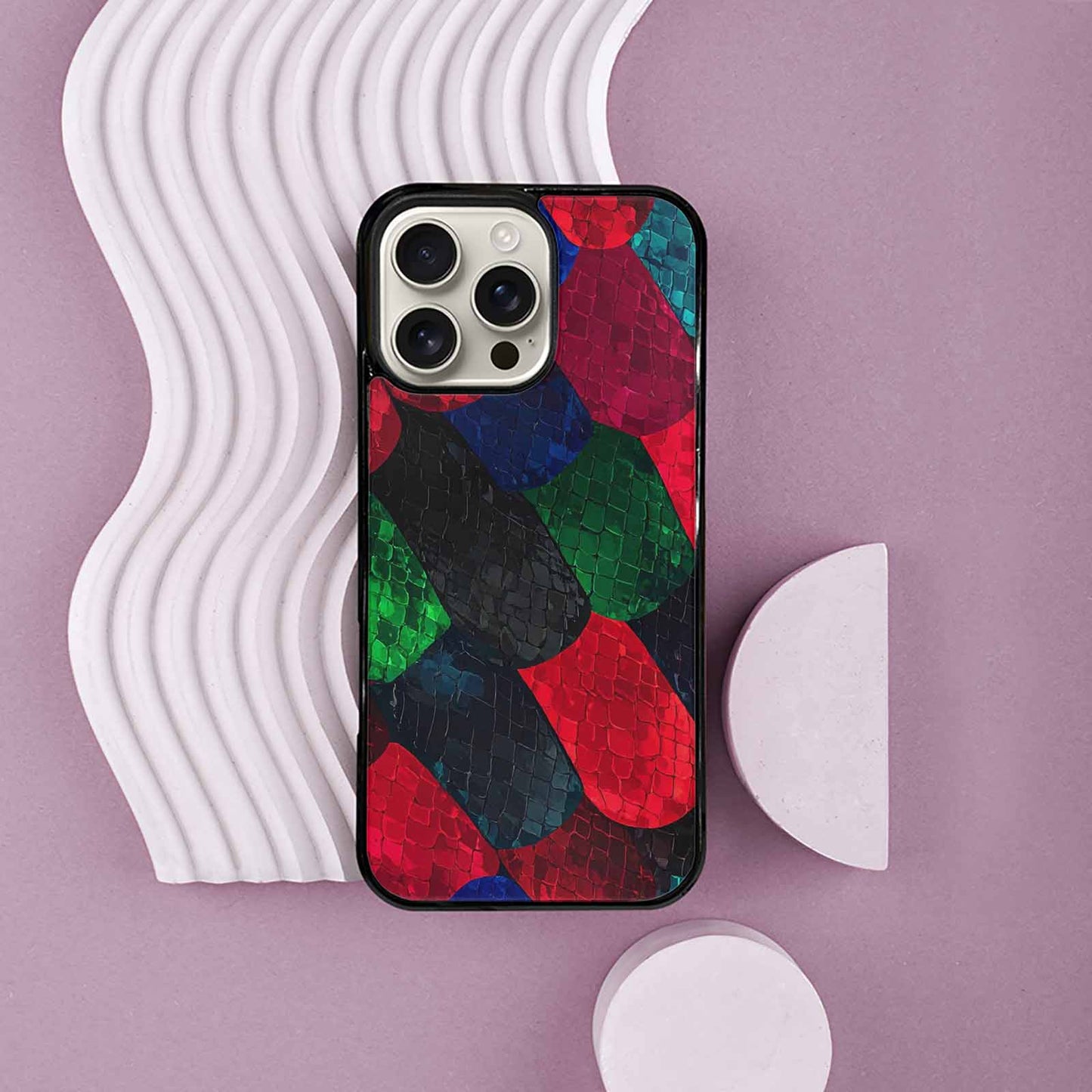 iPhone 16 Pro Max Case — Dark Snake Print, Personalized Phone Case