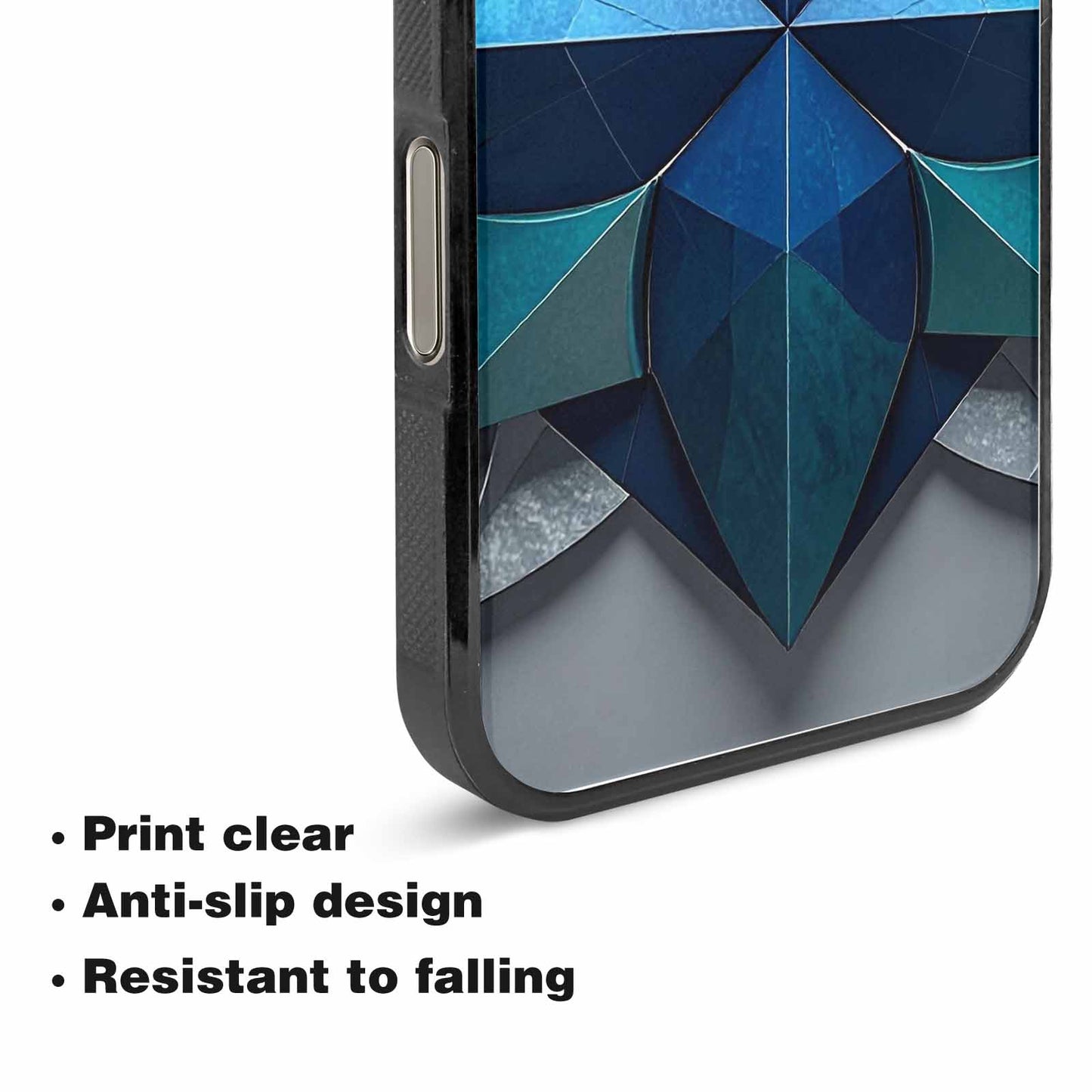 iPhone 15 Pro Max Case — Geometric Origami Art Pattern, Custom Printed Phone Case