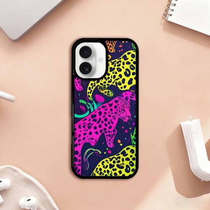 iPhone 17 Case — Leopard Print Neon Seamless Animal Print, Custom Made Phone Cover