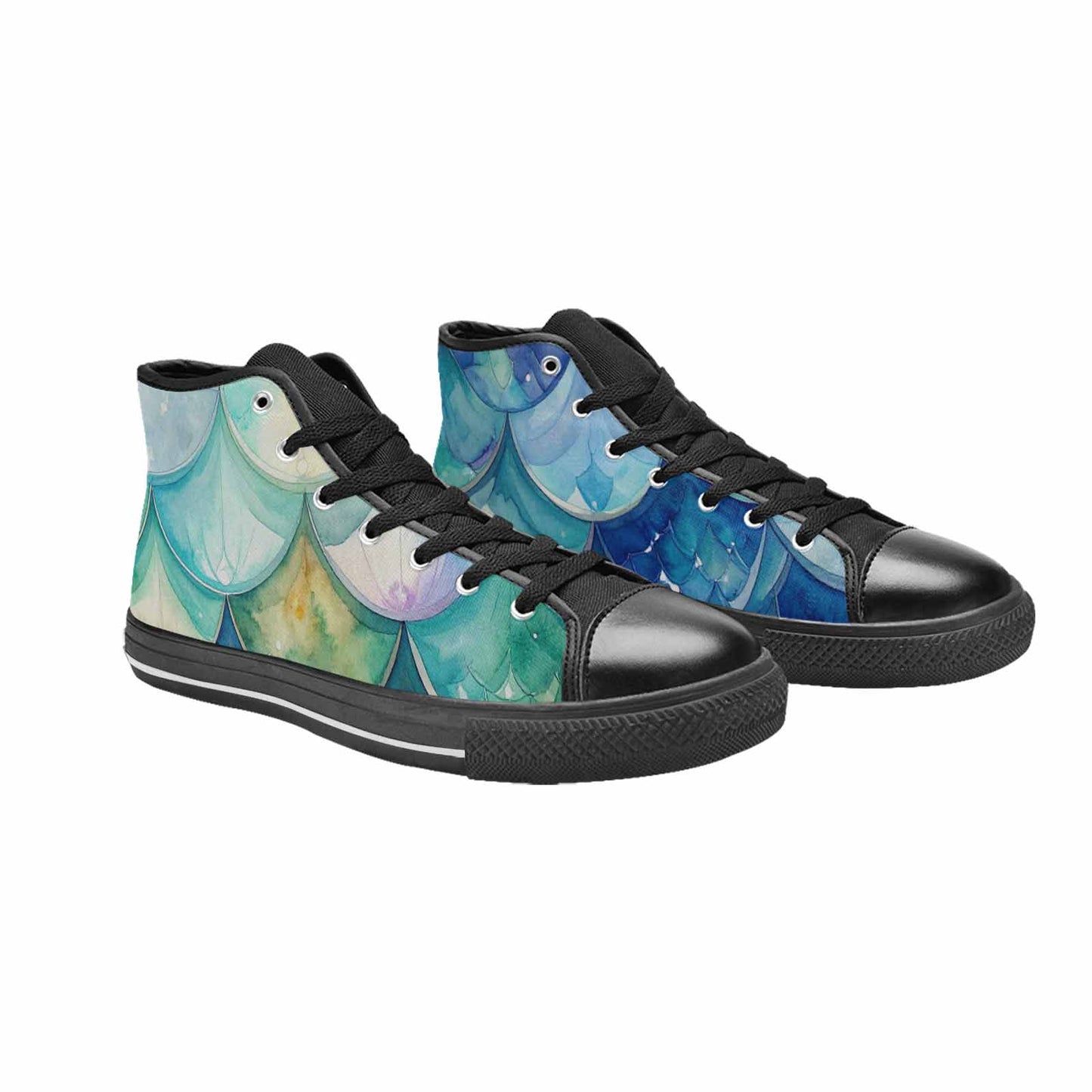 WOMEN'S Mermaid Scale High Top Canvas Dreamcore Shoes