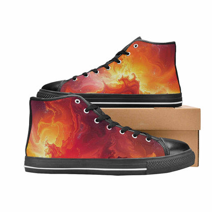 WOMEN'S Galaxy Art - High Top Canvas Cottagecore Shoes