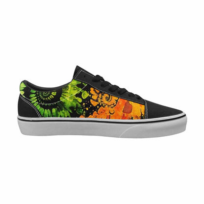 WOMEN'S Tie Lace-Up Canvas Vibrant Chaos Sneakers